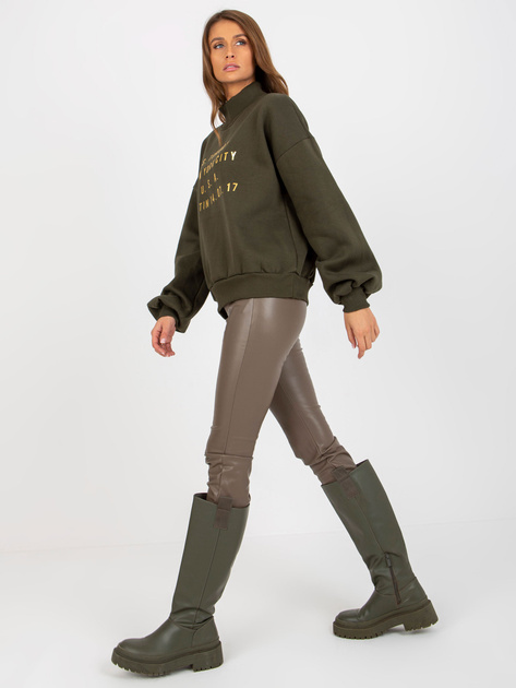 Hurt Khaki dresowa bluza z nadrukiem i szerokim rękawem