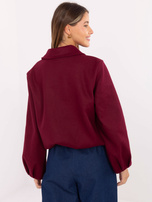 Burgundowa damska kurtka typu baloon RUE PARIS