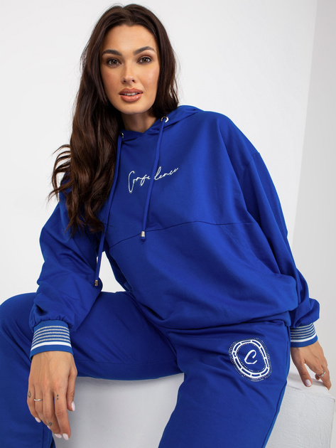 Hurt Ciemnoniebieski luźny komplet dresowy ze spodniami