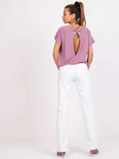 Brudnoróżowa bluzka z wiskozy Lucienne