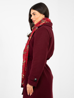 Czerwona damska chusta z printem