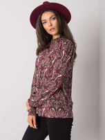 Ciemnobrązowa bluzka z printami Hadiya FRESH MADE