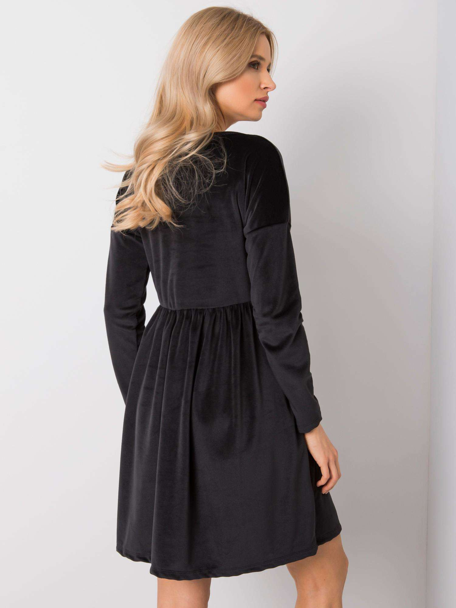 Schwarzes Samtkleid Mauriel RUE PARIS.