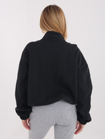 Černá rozepínací mikina basic v oversize střihu.