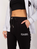 Hurtownia Szary dwuczęściowy komplet dresowy ze spodniami