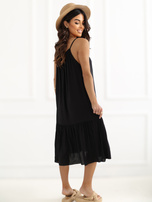 Czarna letnia sukienka na ramiączkach