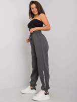 Ciemnoszare melanżowe damskie spodnie dresowe Atlanta