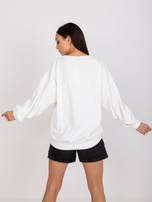 Ecru hoodless sweatshirt with Miley inscription