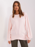 Hurtownia Jasnoróżowa szeroka bluza damska