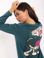 Morska bluzka longsleeve z bawełny SUBLEVEL