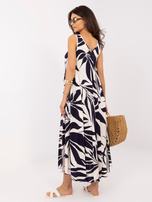 Granatowa długa sukienka na lato