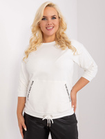 Hurtownia Ecru bluzka plus size z bawełny
