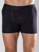 Schwarze Herrenboxershorts.