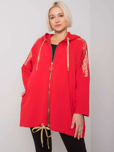 Czerwona bluza na suwak Athens