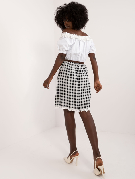 Hurt Ecru-czarna damska sukienka hiszpanka