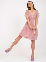 Dirty Pink Light One Size V-Neck Dress 