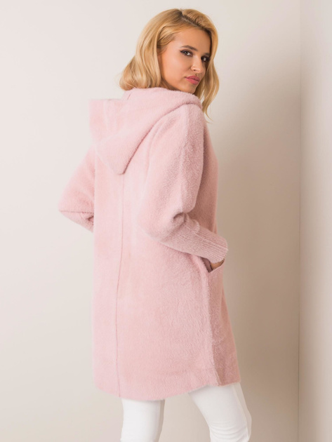 Jasnoróżowy płaszcz alpaka Carolyn