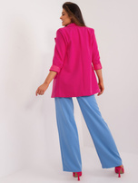 Hurt Fuksjowa elegancka marynarka z ozdobnym guzikiem