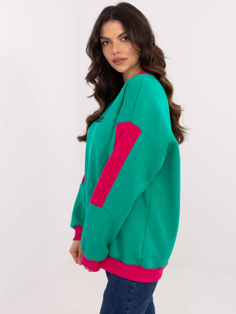 Hurt Turkusowa dresowa bluza z okrągłym dekoltem