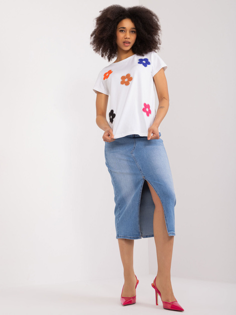 Hurt Biały t-shirt z cekinami BASIC FEEL GOOD