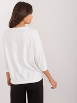 Hurtownia online Ecru bawełniana bluzka z rękawem 3/4