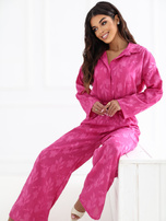 Fuksjowy letni komplet z wypukłym wzorem RUE PARIS