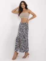 Granatowa midi spódnica z wiskozy FRESH MADE