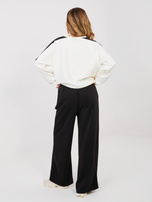 Czarno-biały komplet z bluzą bez kaptura RUE PARIS 