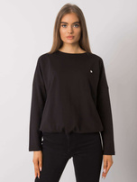 Black Basic Blouse with Norine Pocket 