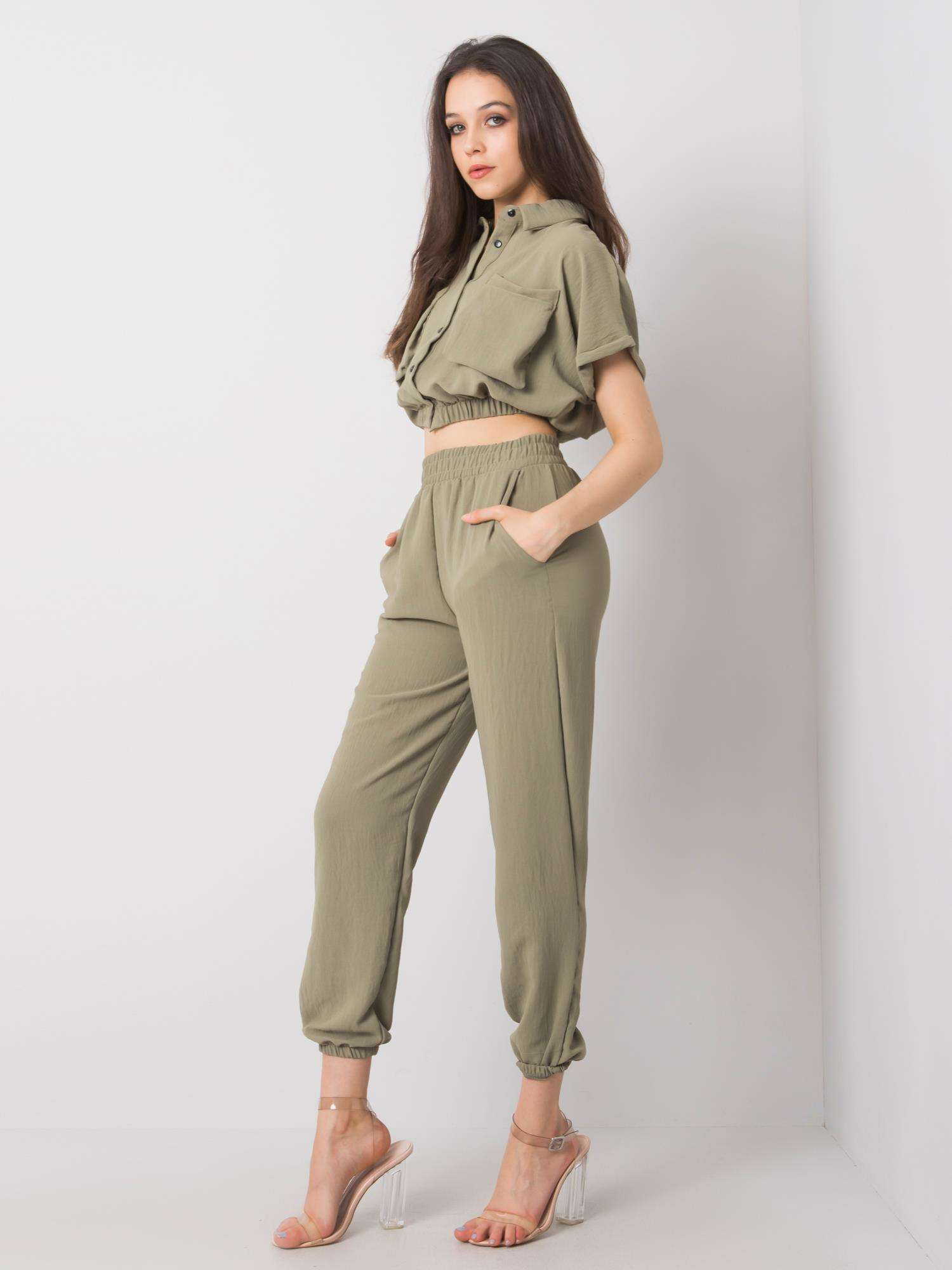 Khaki komplet Janis RUE PARIS