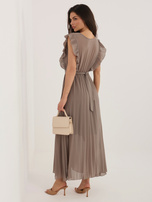 Fango Midi-Kleid mit plissiertem Saum RUE PARIS.