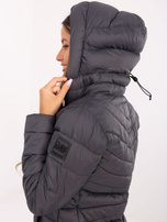 Grafitowa przejściowa kurtka z kapturem SUBLEVEL 