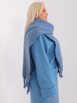 Hurt Ciemnoniebieski szeroki szal damski