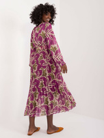 Hurt Fioletowa sukienka wieczorowa z błyszczącą nitką