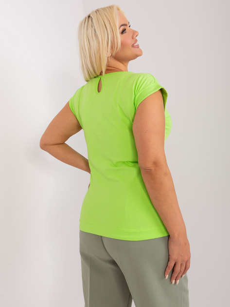 Hurtownia Jasnozielona damska bluzka plus size z troczkami