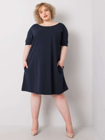 Dunkelblaues Plus-Size-Kleid Bellamy.
