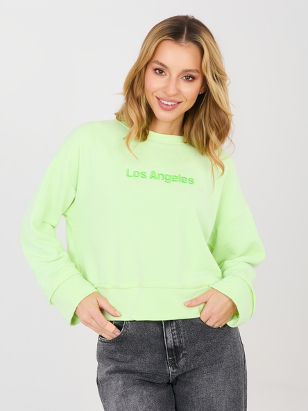 Jasnozielona krótka bluza bez kaptura 