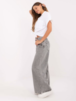 Gray palazzo jeans pants SUBLEVEL.