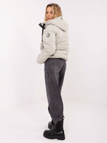 Jasnoszara pikowana kurtka zimowa SUBLEVEL