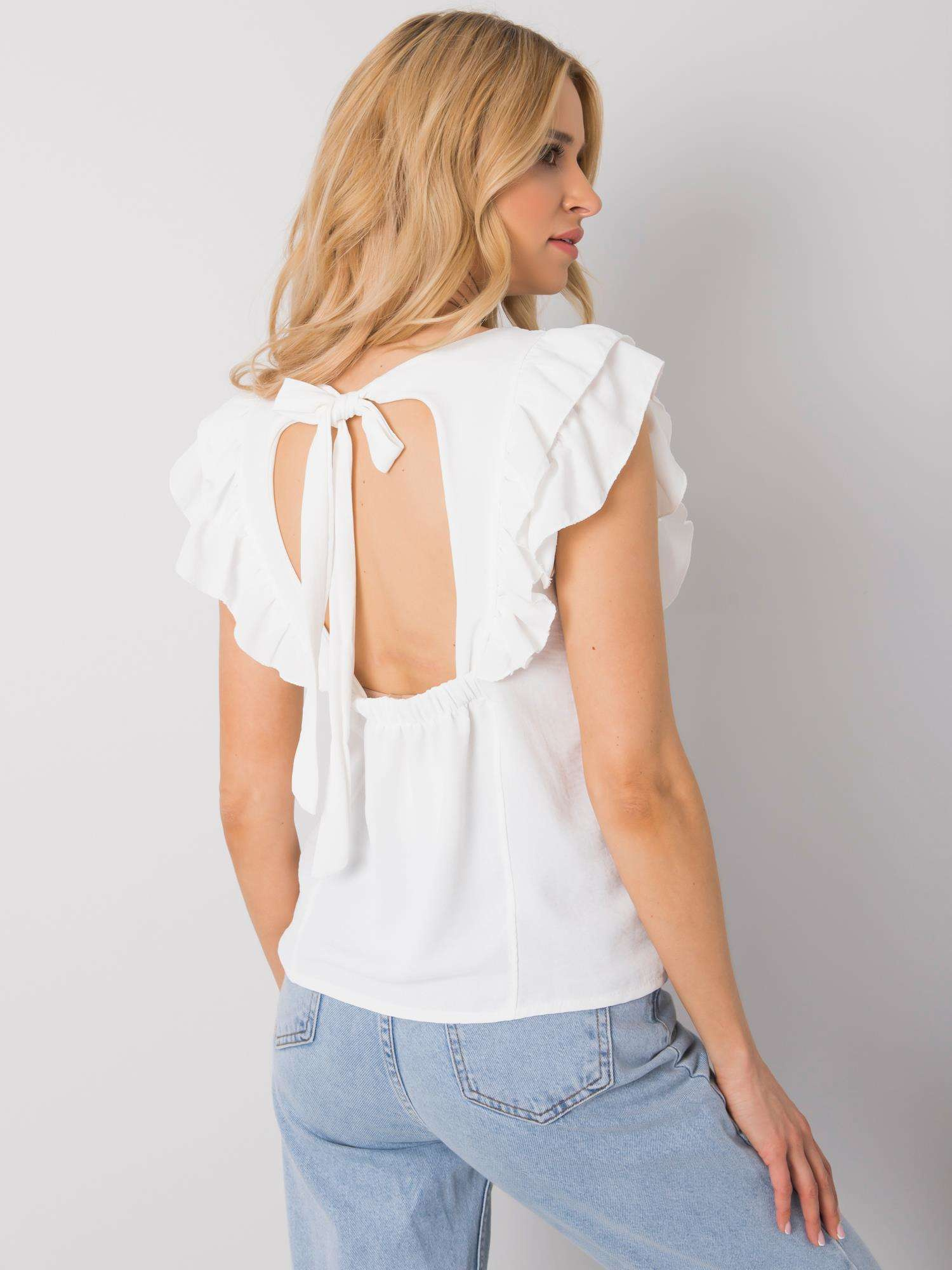 Weiße Bluse mit Rüschen Macy OCH BELLA.