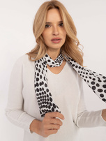 Hurtownia Biały elegancki sweter oversize w prążek