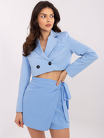 Hurt Jasnoniebieskie spódnico-spodenki z wiązaniem