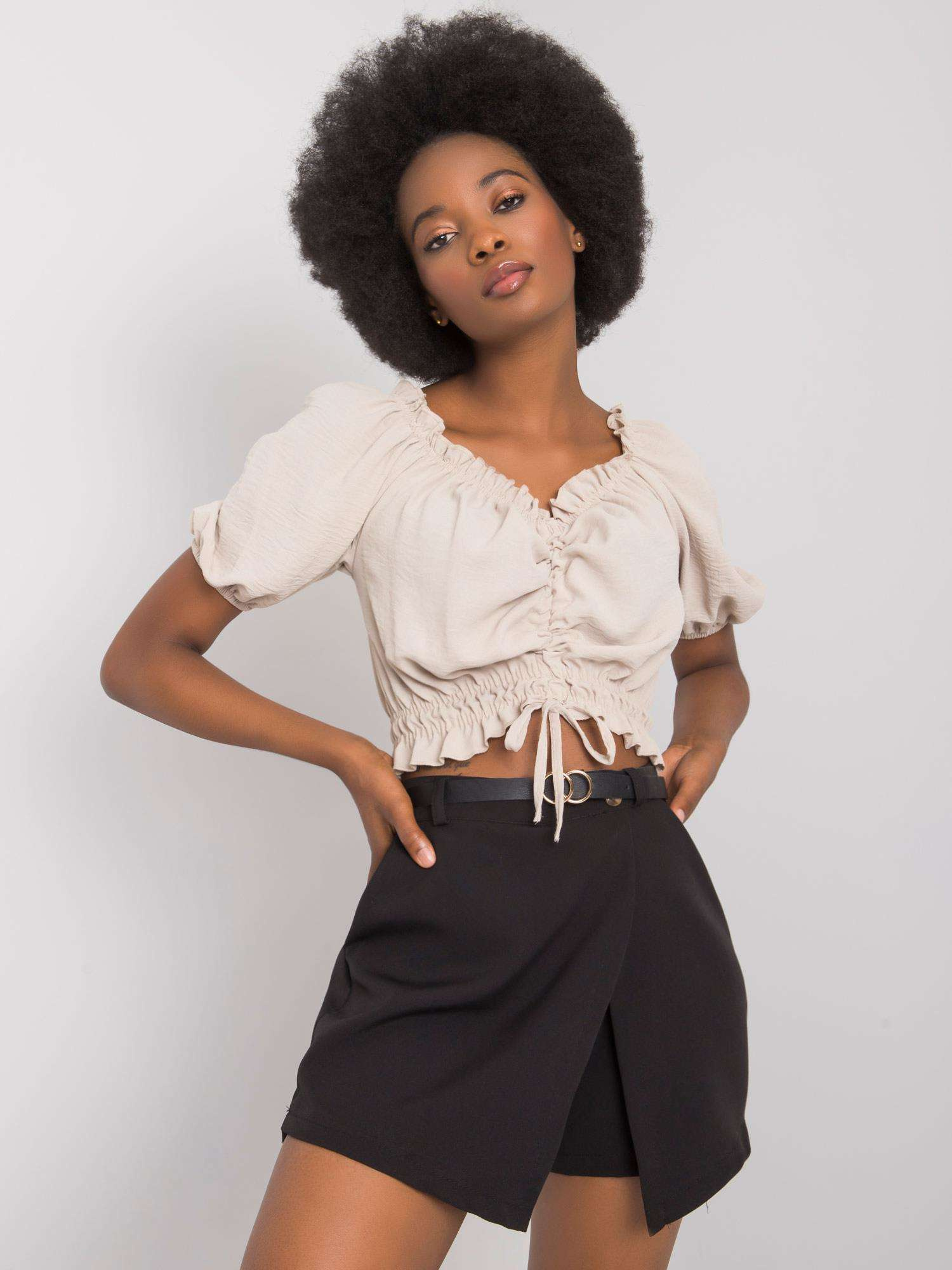Beige Bluse Artemis RUE PARIS.