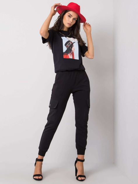 Czarny t-shirt z aplikacją North