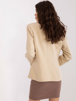 Hurt Beżowa dwurzędowa marynarka damska OCH BELLA