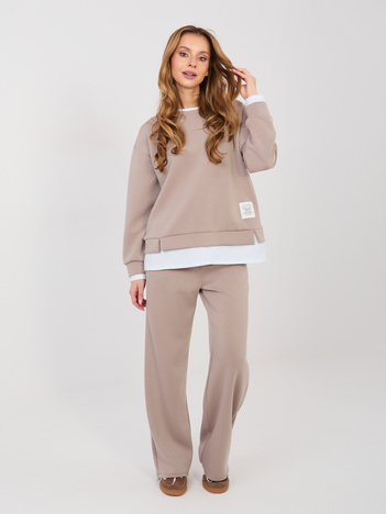 Fango damski komplet z dwuwarstwową bluzą RUE PARIS