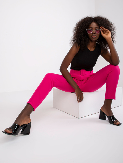 Fuksjowe spodnie materiałowe Giulia