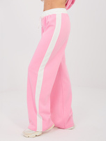 Różowe dresowe spodnie z miękkiego materiału RUE PARIS 