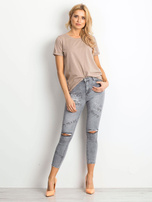 Ciemnobeżowy t-shirt Transformative