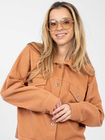 Ceglasta jeansowa kurtka oversize RUE PARIS 